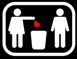 Breaking Up: Woman throwing heart out