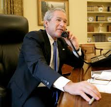 President Bush Phones Discovery Crew