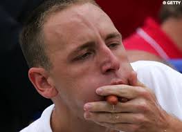 Californian Joey Chestnut walked 
