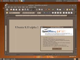 Foto di ubuntu gutsy openoffice 2.4 - x