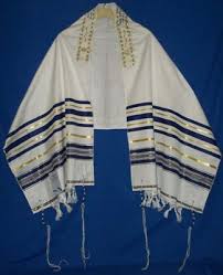 A beautiful example of a Tallit, (Jewish prayer shawl worn while reciting morning prayers)  