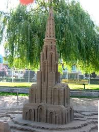 A sand castle from the sand 