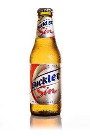 Bottle of Buckler beer.