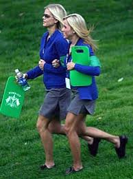 Elin Nordegren and Amy Mickelson,