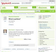 Answers Yahoo! used symfony to